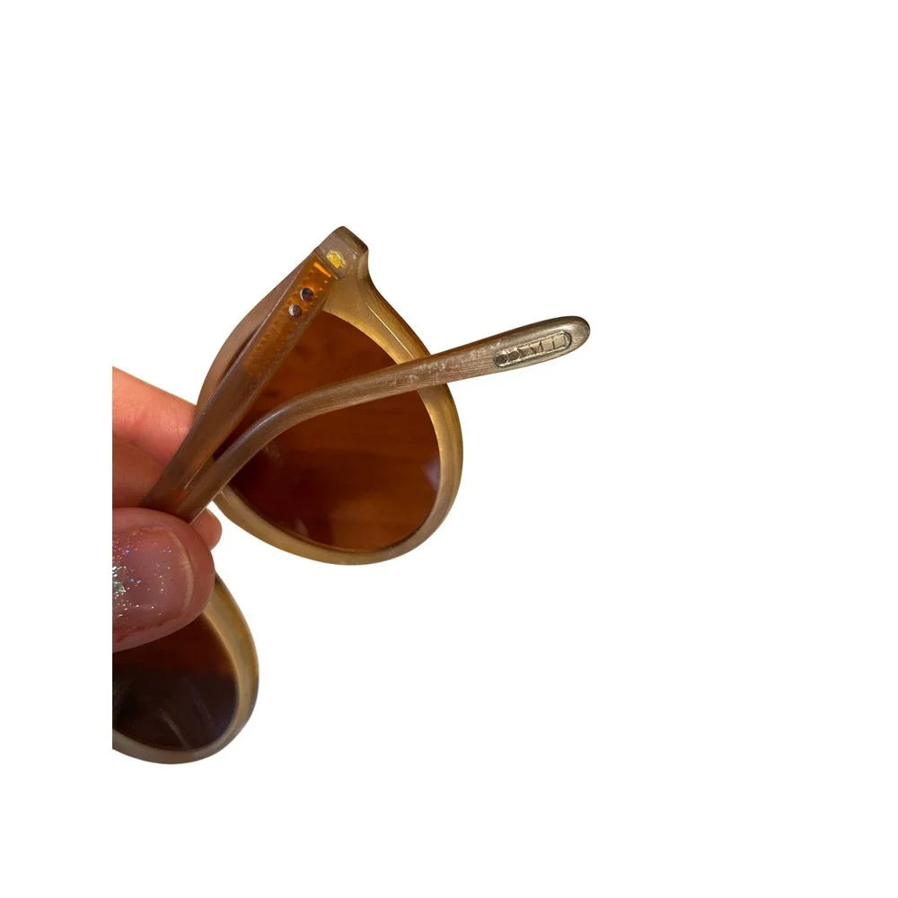 Oliver Peoples Genuine Buffalo Horn Sunglasses O'Malley 904 Round Hand Made